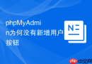 phpMyAdmin为何没有新增用户按钮