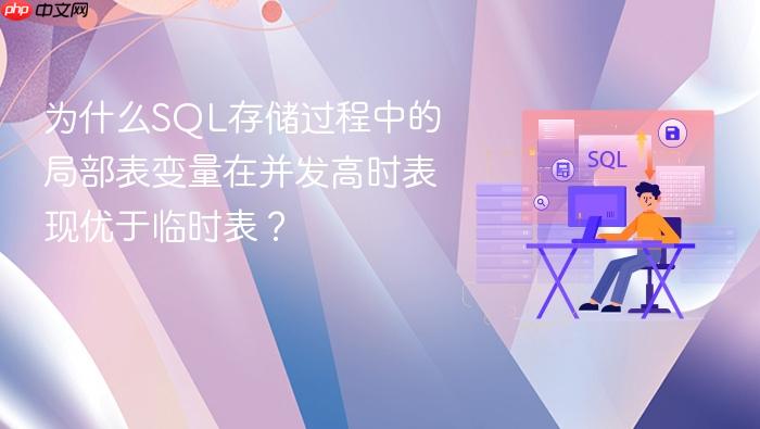 为什么sql存储过程中的局部表变量在并发高时表现优于临时表?