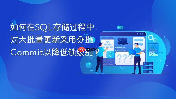 如何在sql存储过程中对大批量更新采用分批commit以降低锁级别?