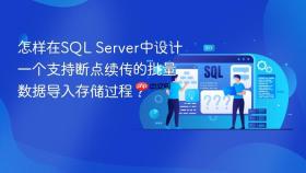 怎样在sql server中设计一个支持断点续传的批量数据导入存储过程?