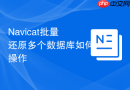 Navicat批量还原多个数据库如何操作