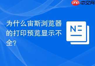 为什么宙斯浏览器的打印预览显示不全?
