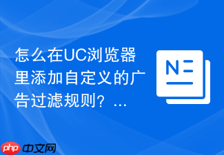 怎么在uc浏览器里添加自定义的广告过滤规则?