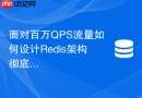 面对百万qps流量如何设计redis架构彻底杜绝雪崩隐患?