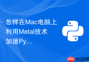 怎样在mac电脑上利用metal技术加速python机器学习模型训练?
