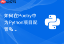 如何在Poetry中为Python项目配置私有PyPI凭据
