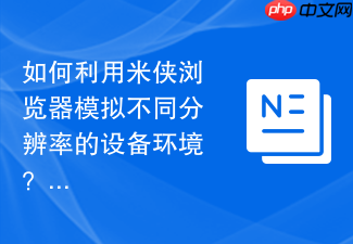 如何利用米侠浏览器模拟不同分辨率的设备环境?