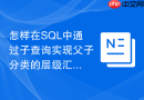 怎样在sql中通过子查询实现父子分类的层级汇总