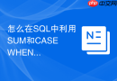 怎么在SQL中利用SUM和CASE WHEN实现复杂的交叉表报表？