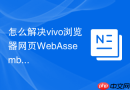 怎么解决vivo浏览器网页webassembly加载失败
