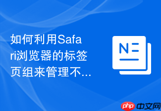 如何利用safari浏览器的标签页组来管理不同工作项目的网页?