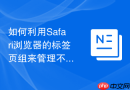 如何利用safari浏览器的标签页组来管理不同工作项目的网页?