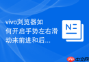 vivo浏览器如何开启手势左右滑动来前进和后退网页？