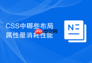 css中哪些布局属性最消耗性能