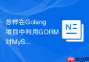 怎样在Golang项目中利用GORM对MySQL进行高效并发查询