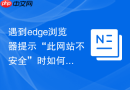 遇到edge浏览器提示“此网站不安全”时如何强制继续访问？