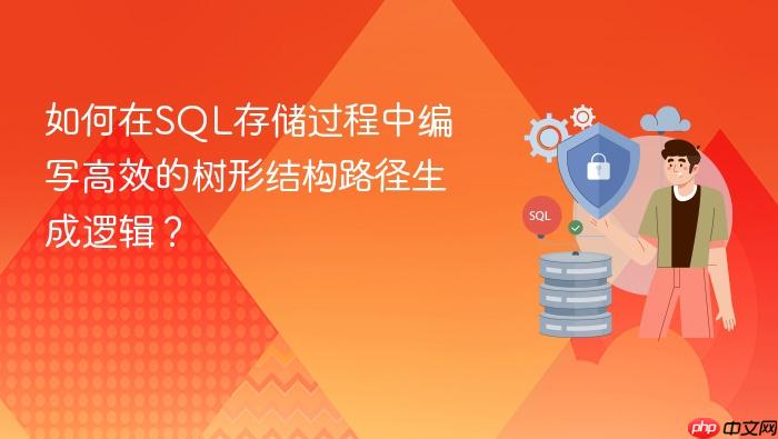 如何在sql存储过程中编写高效的树形结构路径生成逻辑?