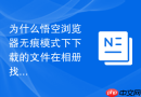 为什么悟空浏览器无痕模式下下载的文件在相册找不到