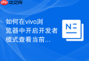 如何在vivo浏览器中开启开发者模式查看当前网页的源代码？