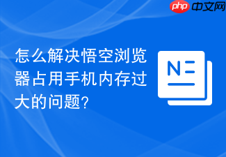 怎么解决悟空浏览器占用手机内存过大的问题？