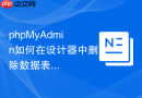 phpMyAdmin如何在设计器中删除数据表