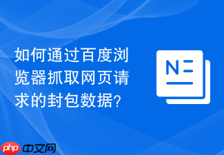 如何通过百度浏览器抓取网页请求的封包数据?