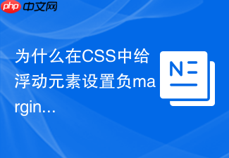 为什么在css中给浮动元素设置负margin会产生重叠?