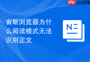 宙斯浏览器为什么阅读模式无法识别正文