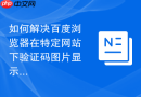 如何解决百度浏览器在特定网站下验证码图片显示不出来？