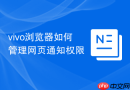 vivo浏览器如何管理网页通知权限