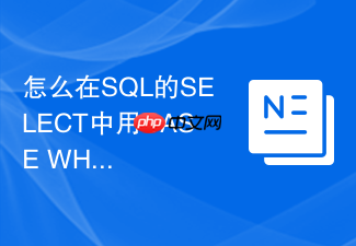 怎么在sql的select中用case when进行条件分支?