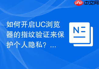 如何开启uc浏览器的指纹验证来保护个人隐私?
