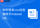 如何修复vivo浏览器网页IndexedDB存储异常