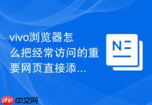 vivo浏览器怎么把经常访问的重要网页直接添加到手机主屏幕？