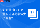 如何通过CSS变量实现全局字体大小调整？