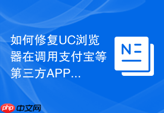 如何修复uc浏览器在调用支付宝等第三方app时无响应的问题