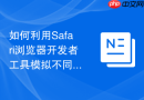 如何利用safari浏览器开发者工具模拟不同型号手机的屏幕尺寸?