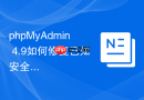 phpMyAdmin 4.9如何修复已知安全漏洞