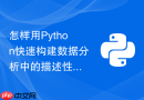 怎样用Python快速构建数据分析中的描述性统计报告并自动导出？