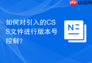 如何对引入的css文件进行版本号控制?
