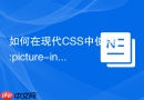 如何在现代css中使用:picture-in-picture定制画中画