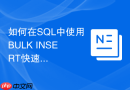 如何在SQL中使用BULK INSERT快速导入外部CSV文件