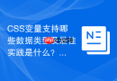 CSS变量支持哪些数据类型及最佳实践是什么？