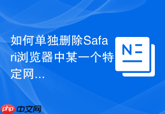 如何单独删除safari浏览器中某一个特定网站的cookie?