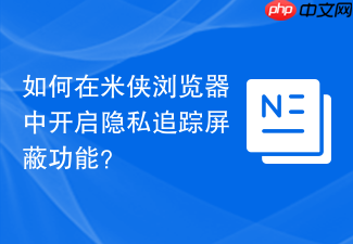 如何在米侠浏览器中开启隐私追踪屏蔽功能?