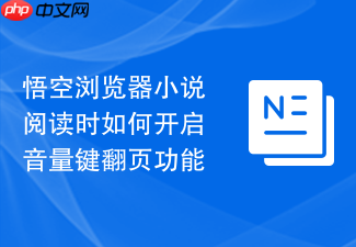 悟空浏览器小说阅读时如何开启音量键翻页功能