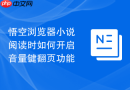悟空浏览器小说阅读时如何开启音量键翻页功能