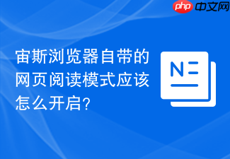 宙斯浏览器自带的网页阅读模式应该怎么开启?
