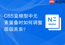 css盒模型中元素重叠时如何调整层级关系?