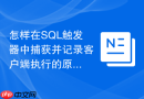 怎样在SQL触发器中捕获并记录客户端执行的原始SQL文本